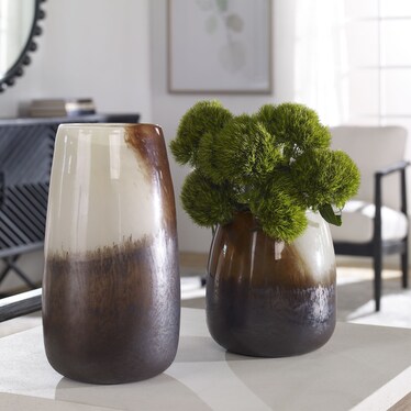 Doutzen Set of 2 Vases - Bronze/Brown