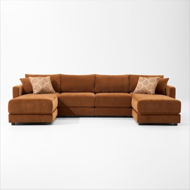 Dr. Mod 4-Piece Sectional with Dual Chaise