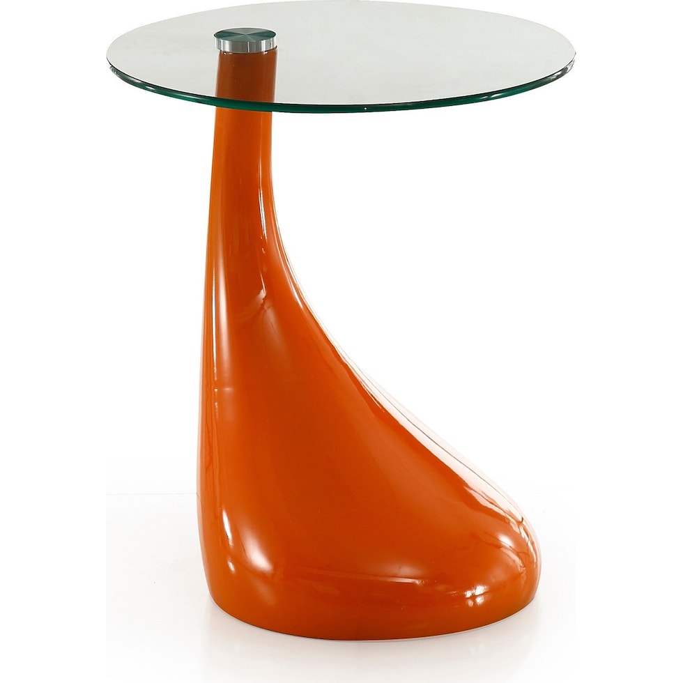 draco orange accent table   