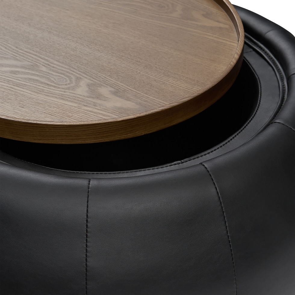 drake black end table   