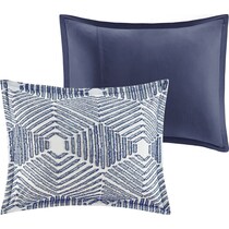 draven blue king california king bedding set   
