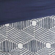 draven blue king california king bedding set   
