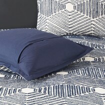 draven blue king california king bedding set   