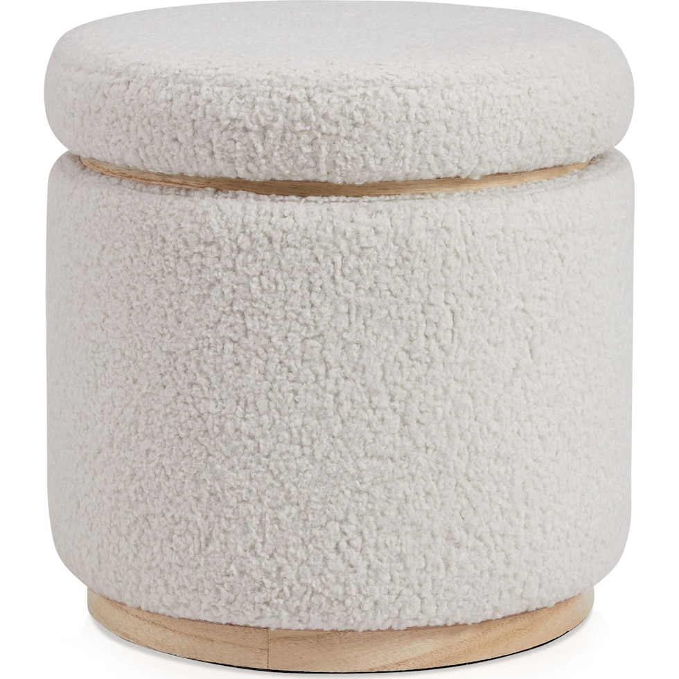 drea white ottoman   