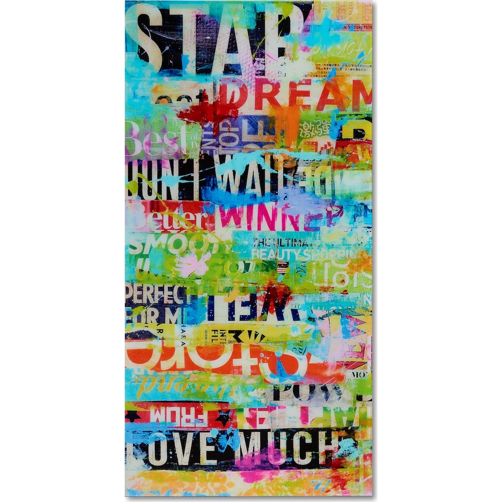 dream big wall art multicolor wall art   