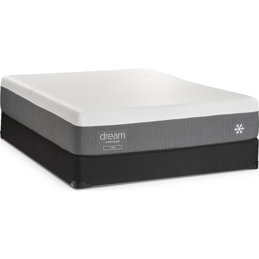 dream contour white twin mattress foundation set   