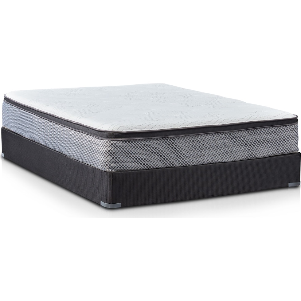 dream ease white full mattress low profile foundation set   