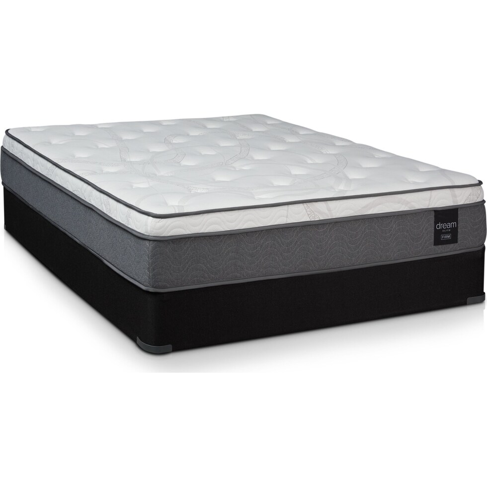 dream in a box elite white full mattress foundation set   
