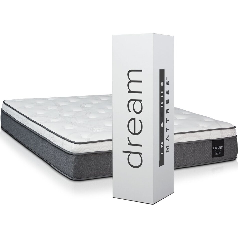 dream in a box elite white queen mattress   