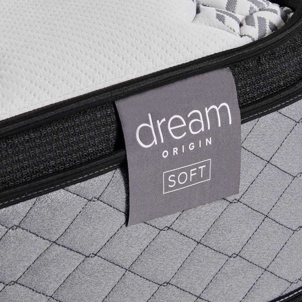 dream origin white full mattress low profile foundation set   