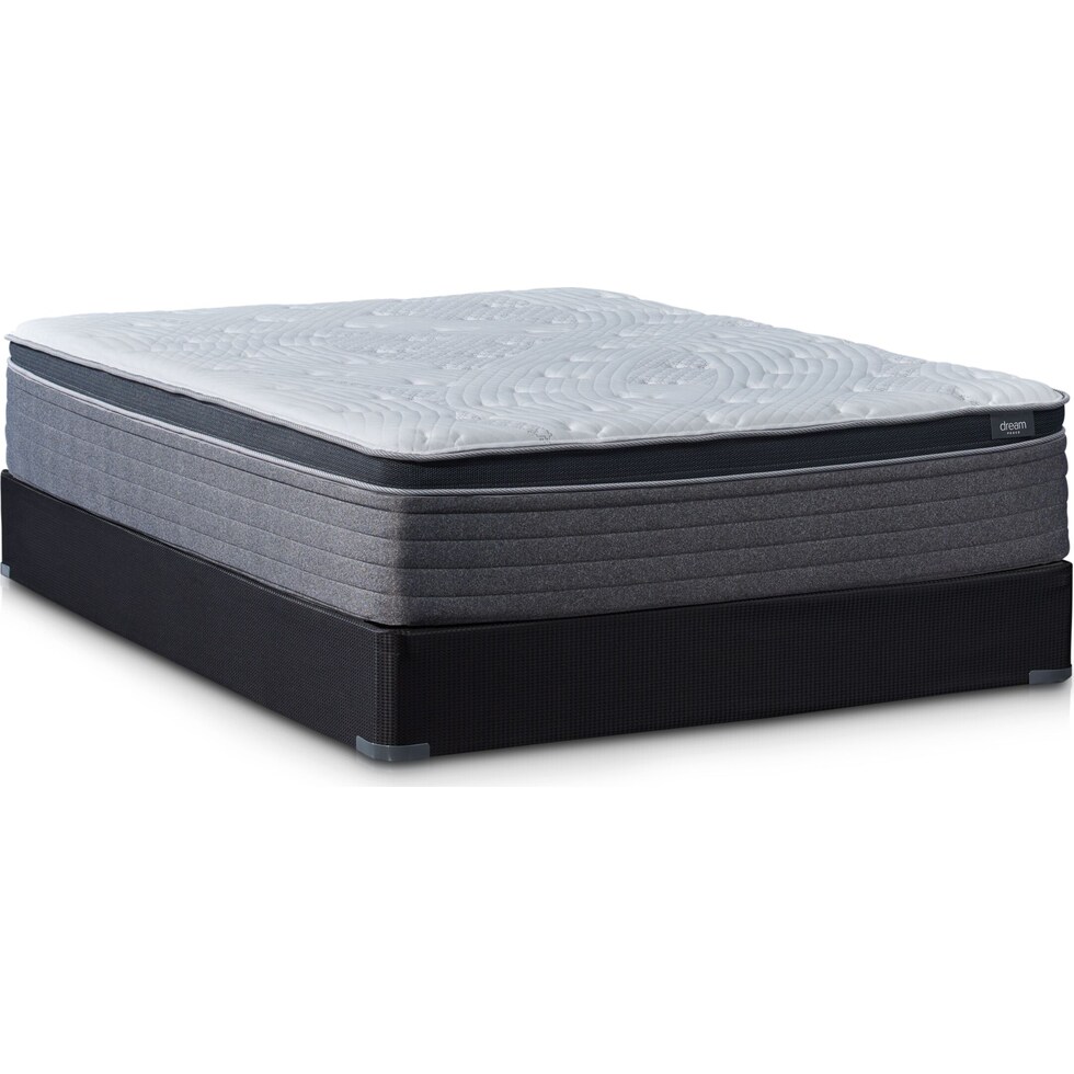 dream peace white twin mattress foundation set   