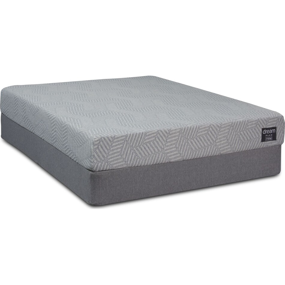 dream plus gray full mattress foldable foundation set   