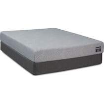 dream plus gray twin xl mattress foundation set   
