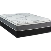 dream premium white full mattress low profile foundation set   