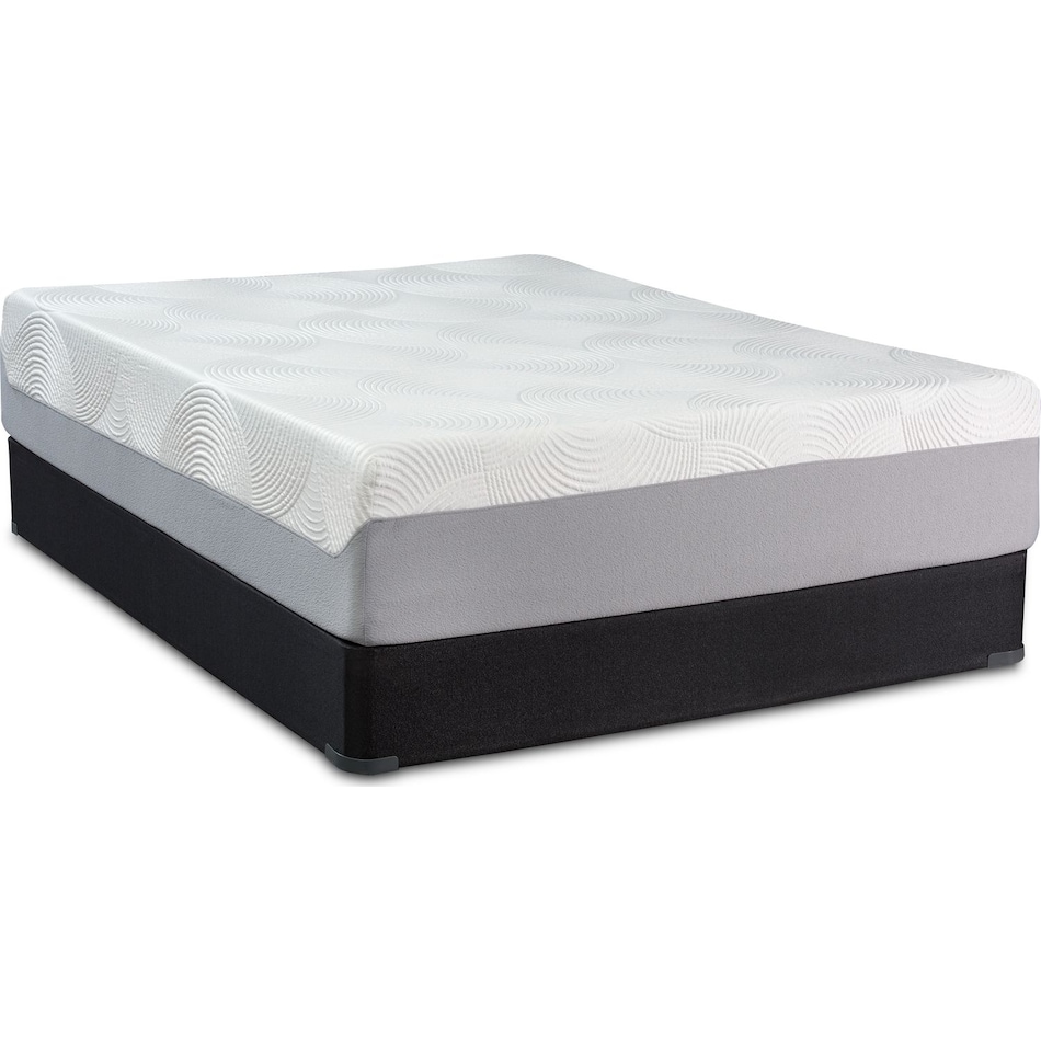 dream refresh white full mattress low profile foundation set   