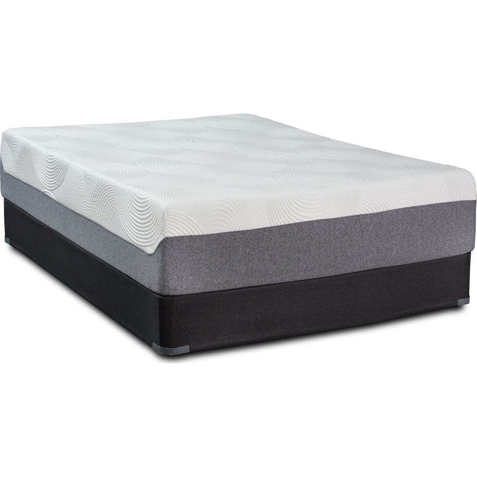 dream refresh white queen mattress foundation set   