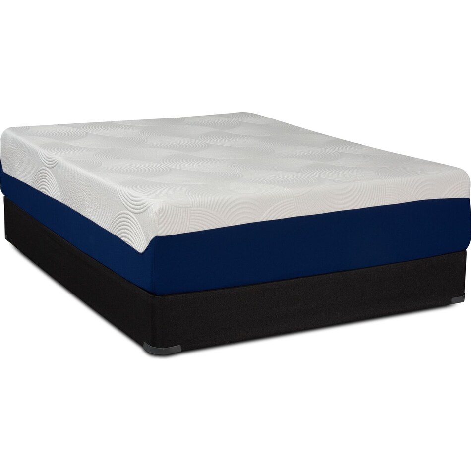 dream refresh white queen mattress low profile foundation set   