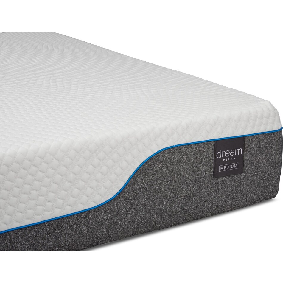 dream relax white queen mattress split foundation set   