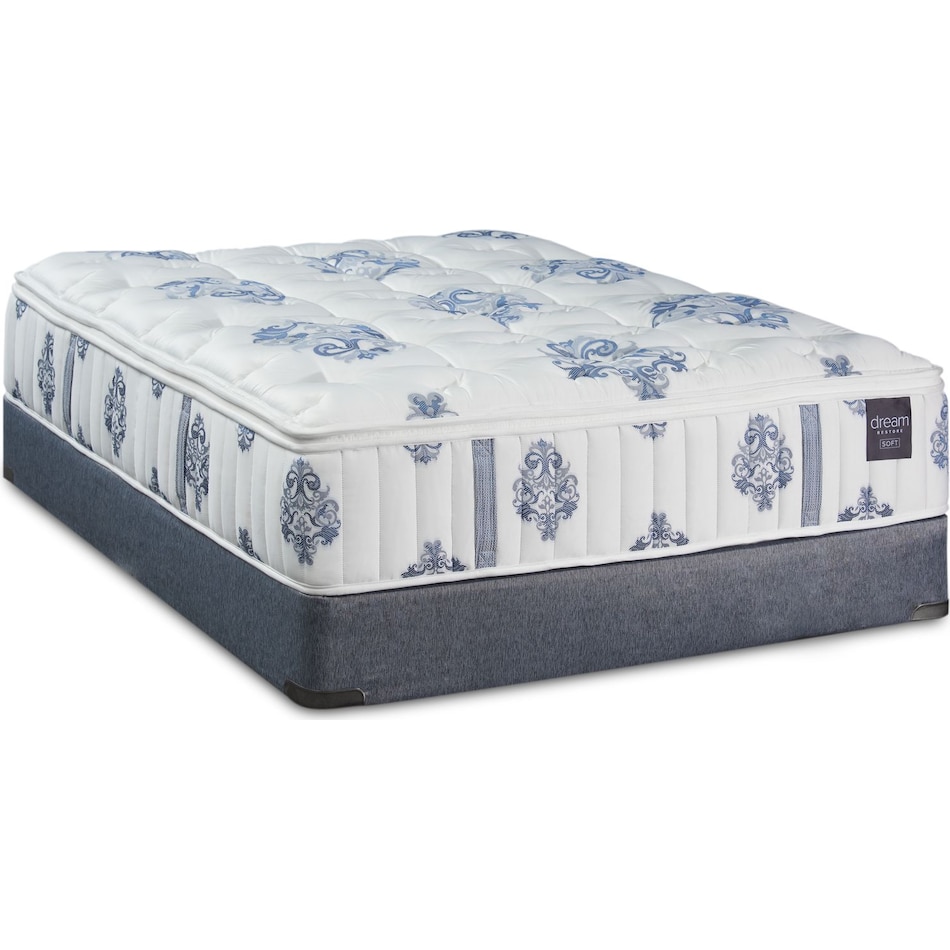 dream restore white king mattress split foundation set   