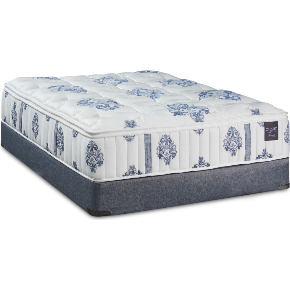 dream restore white queen mattress split foundation set   