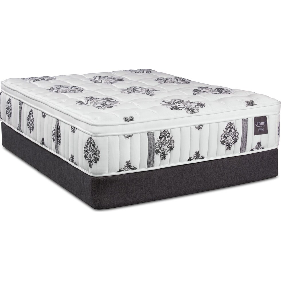 dream restore white queen mattress split foundation set   