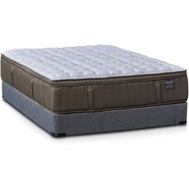 dream serene gray queen mattress low profile foundation set   