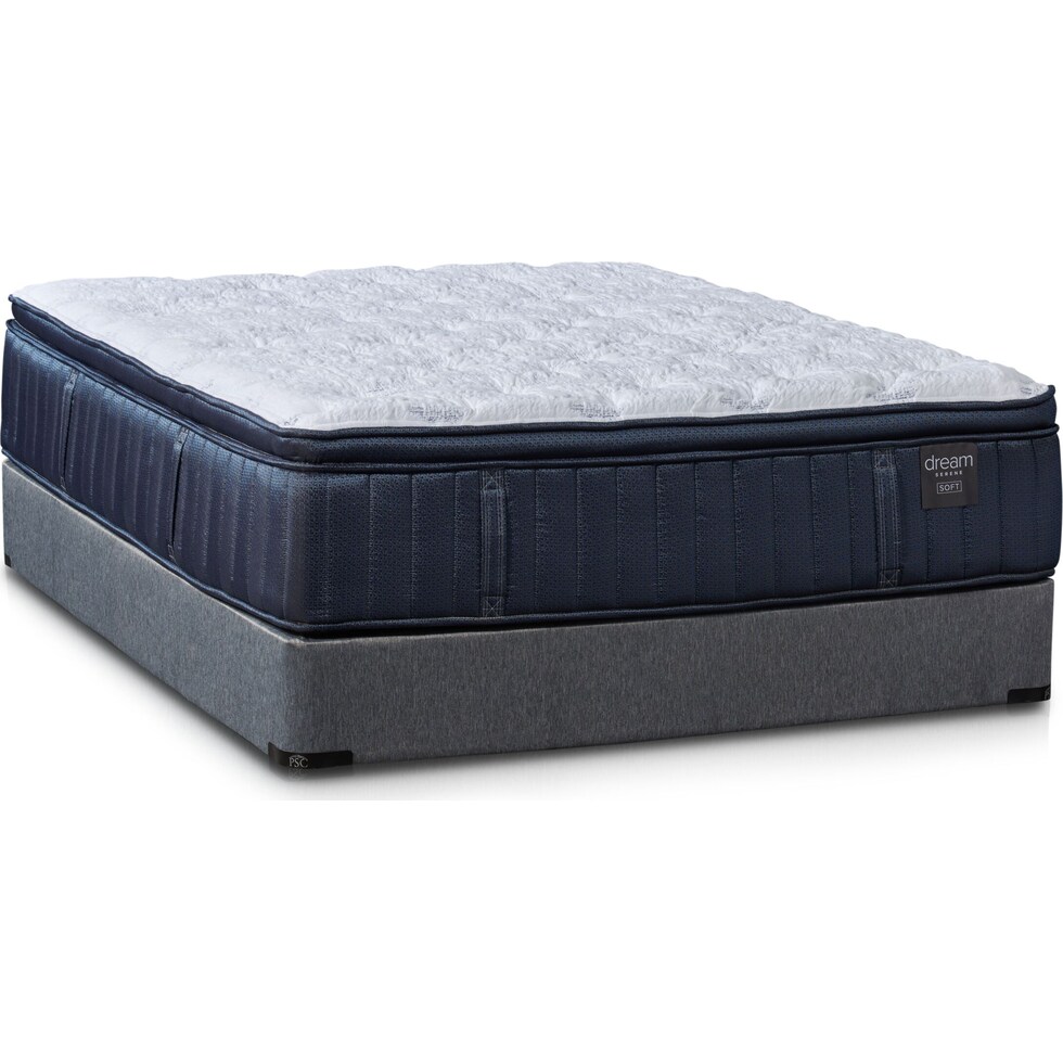 dream serene gray twin xl mattress foundation set   
