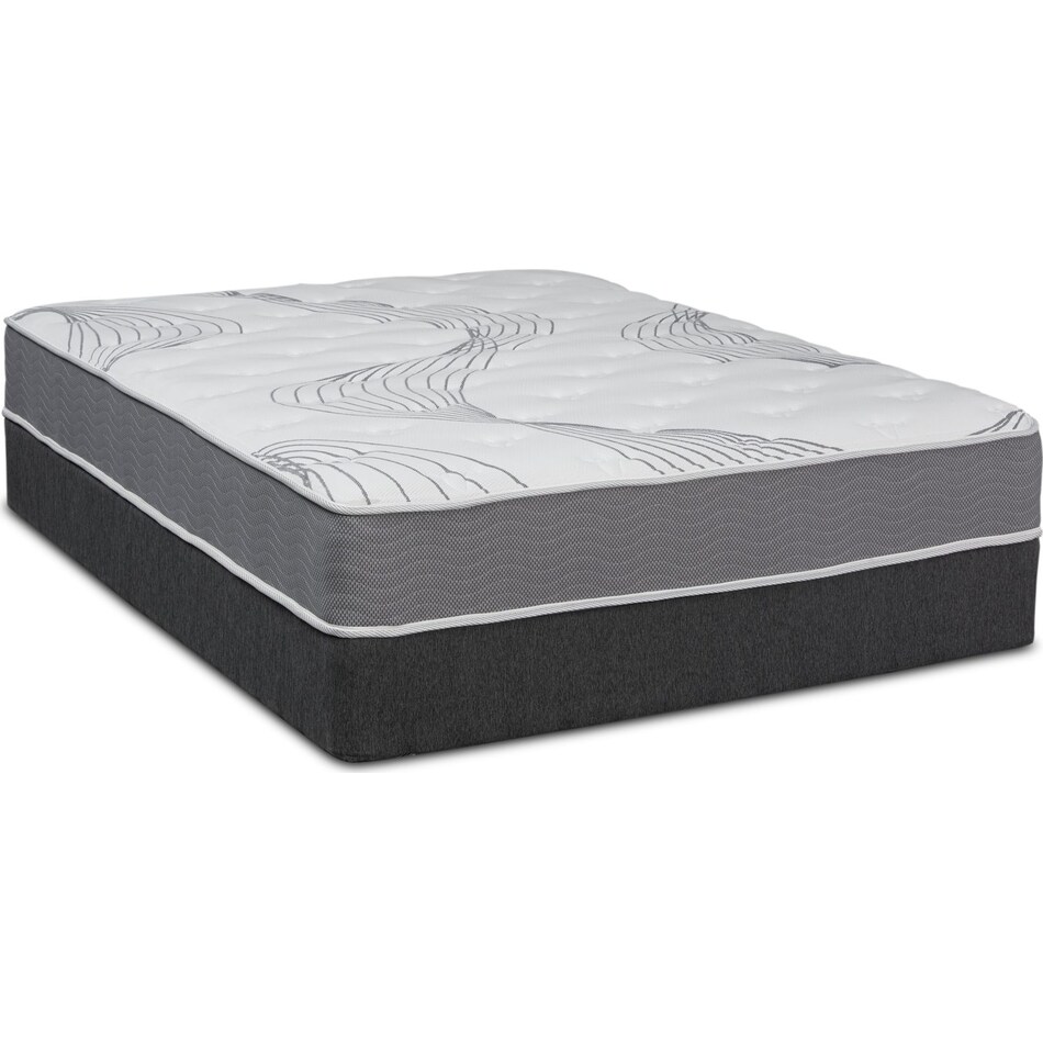dream simple white queen mattress low profile foundation set   