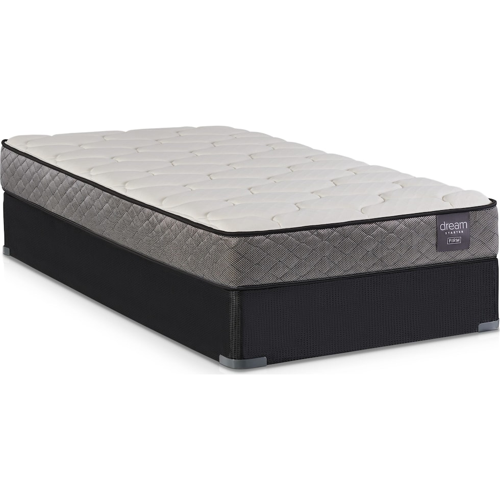 dream starter white queen mattress split foundation set   