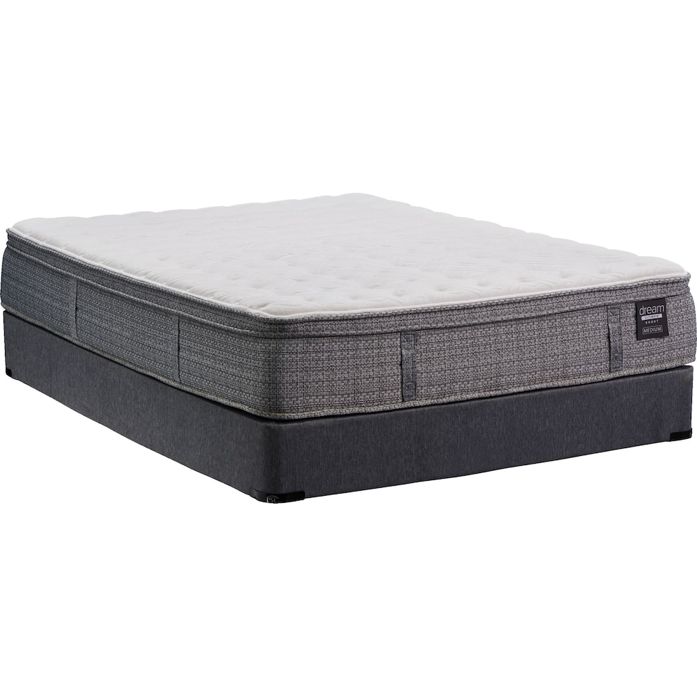 dream ultimate boost white queen mattress foundation set   