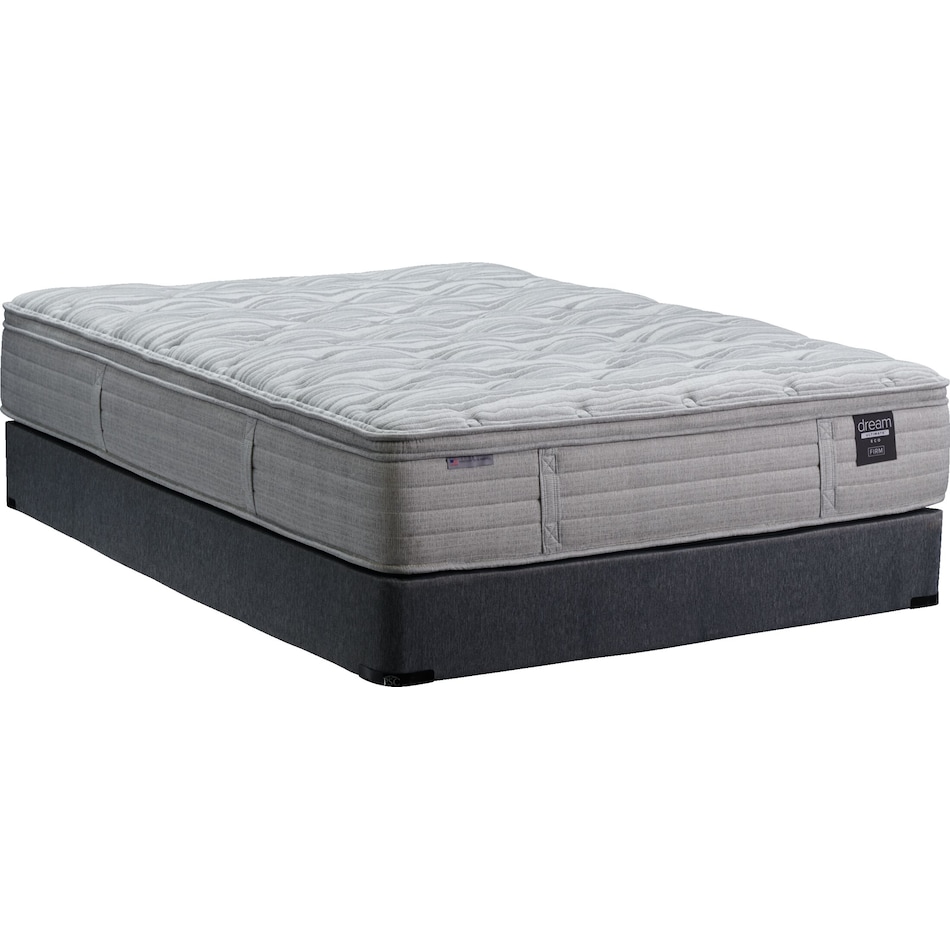 dream ultimate eco white queen mattress split foundation set   