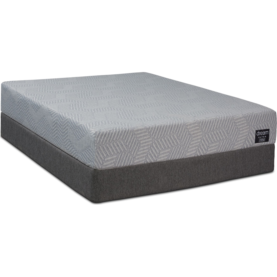 dream ultra gray king mattress split foundation set   