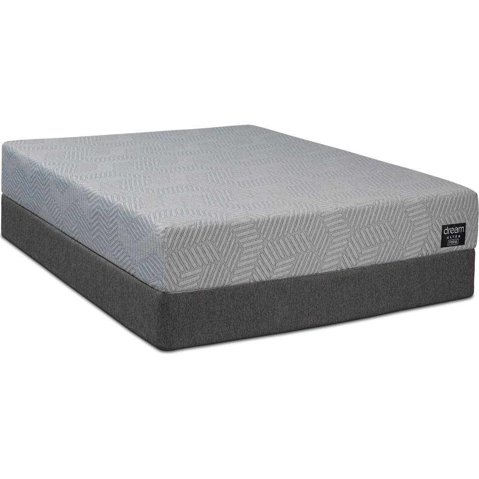 dream ultra gray king mattress split foundation set   