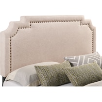 drew light brown king upholstered bed   