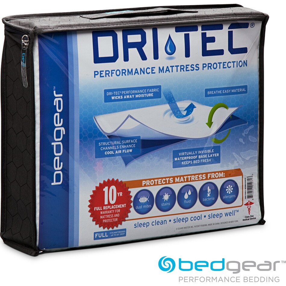 dri tec® white full mattress protector   