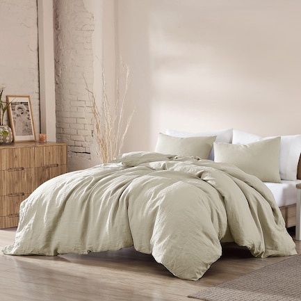 Dublin 3-Piece Queen Comforter Set - Beige