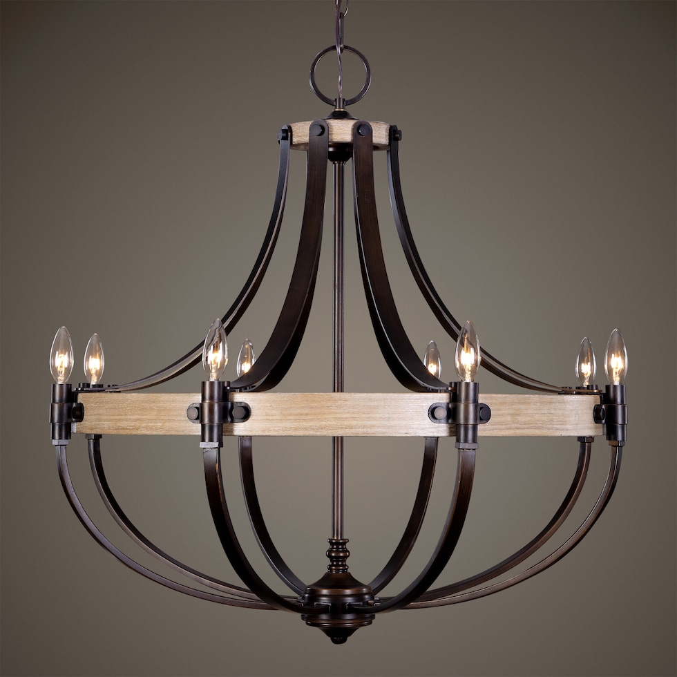 dubois dark brown chandelier   