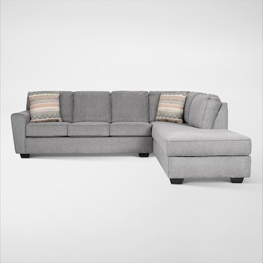 Signature Design by Ashley Dudlee 2-Piece Sectional - Smoke