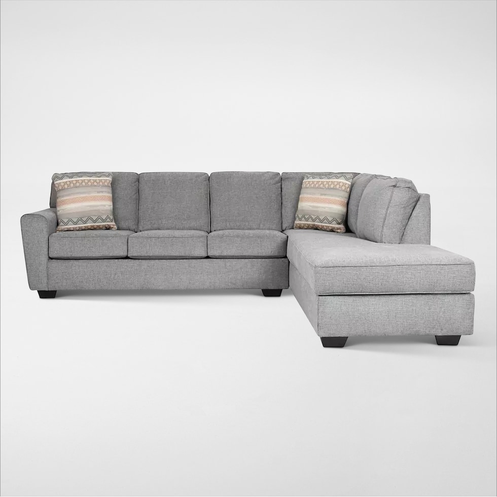 dudlee gray sectional   