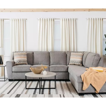 Signature Design by Ashley Dudlee 2-Piece Sectional - Smoke