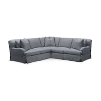 dudley indigo  pc sectional with right facing loveseat   