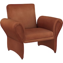 duffie red accent chair   