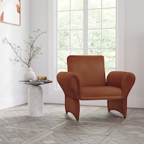 duffie red accent chair   