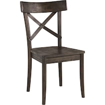 dunbar dark brown dining chair   
