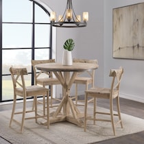 dunbar neutral dining table   