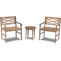 dune light brown outdoor chair set   