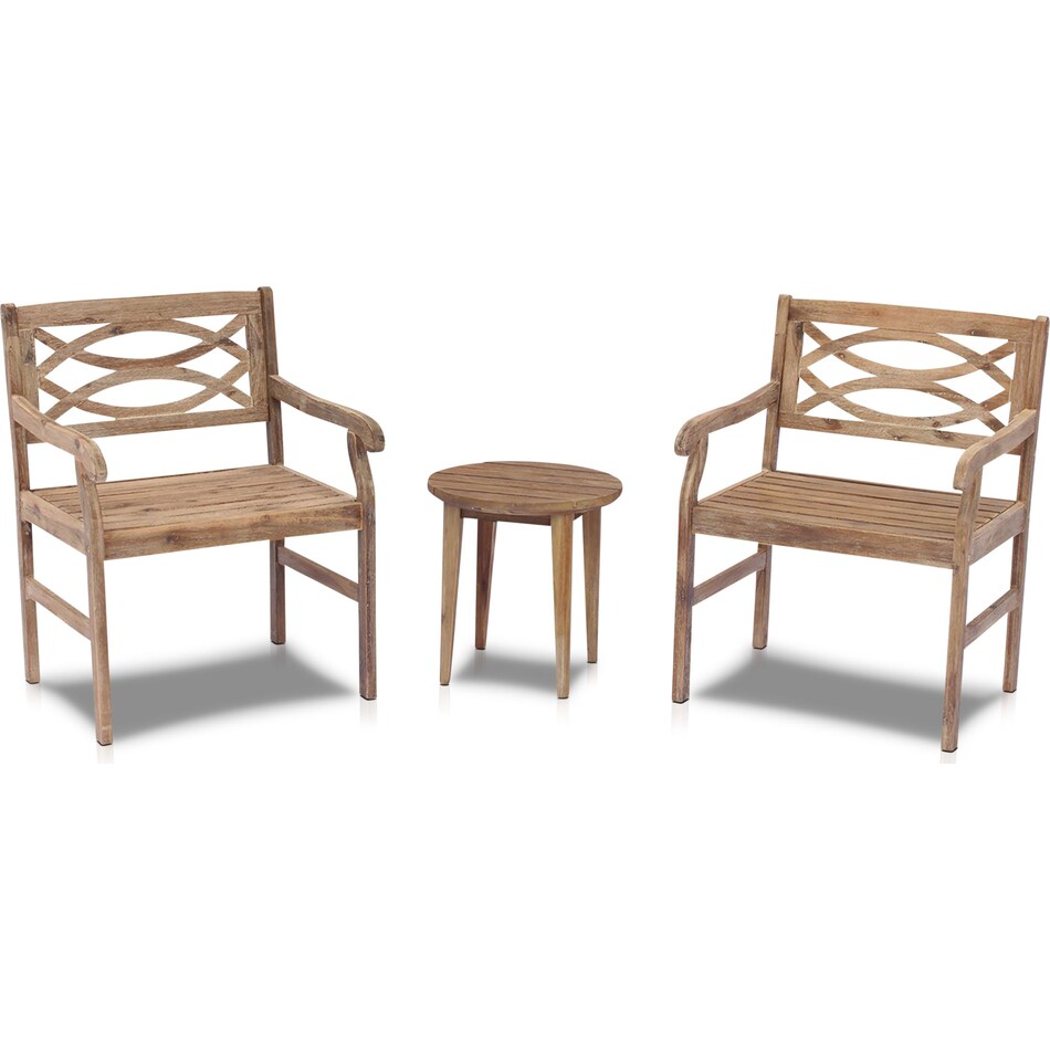 dune light brown outdoor chair set   