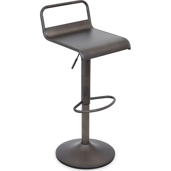 Accent and Occasional Furniture - Duran Adjustable Bar Stool - Antique Black
