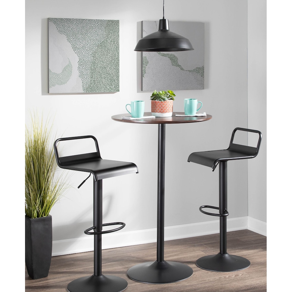 duran black bar stool   