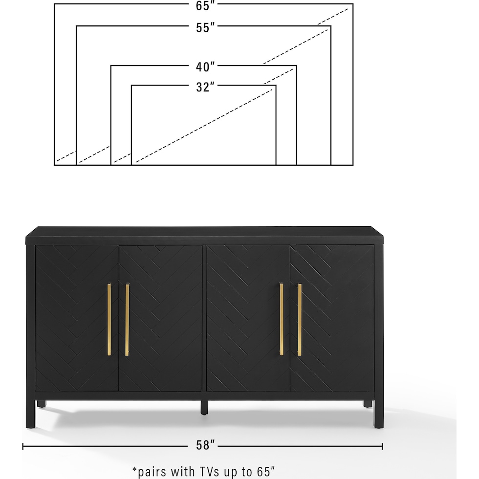 dutton black sideboard   